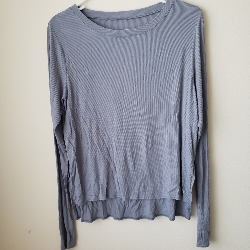 Blue Gray Athletic Long Sleeve